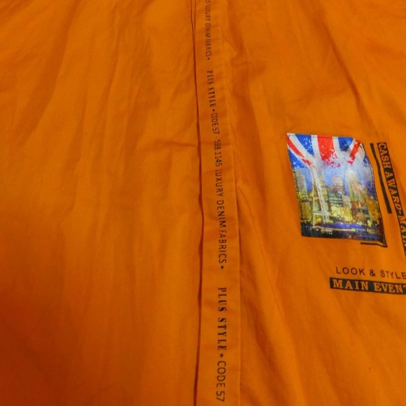 Authentic The Company Staten Is. Orange/Navy shirt Youth 16 - Picture 6 of 13